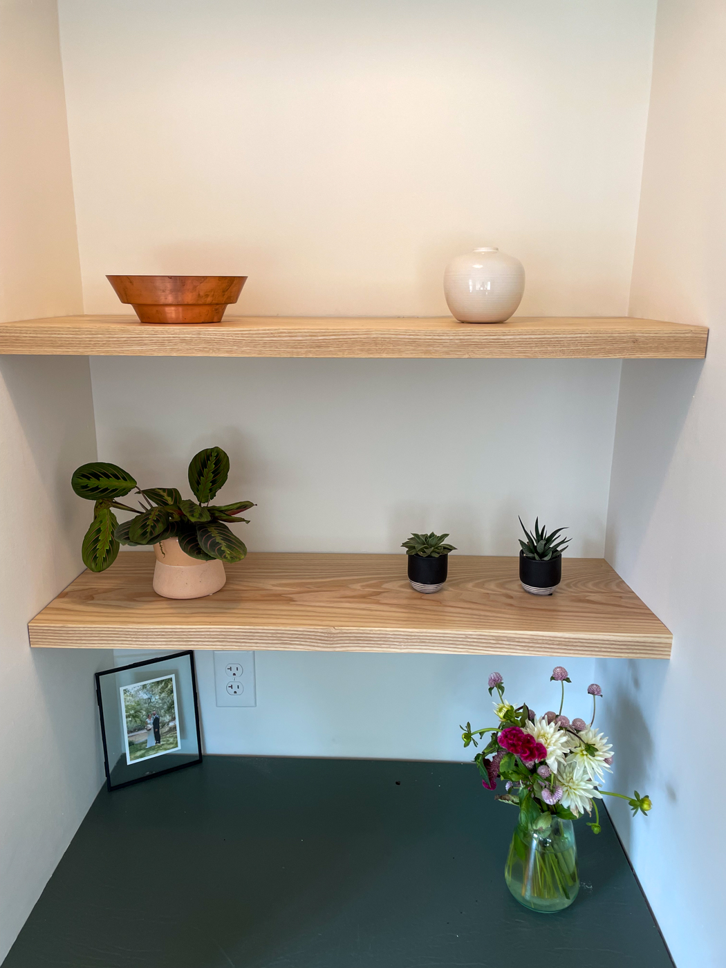 Floating Ash Shelves